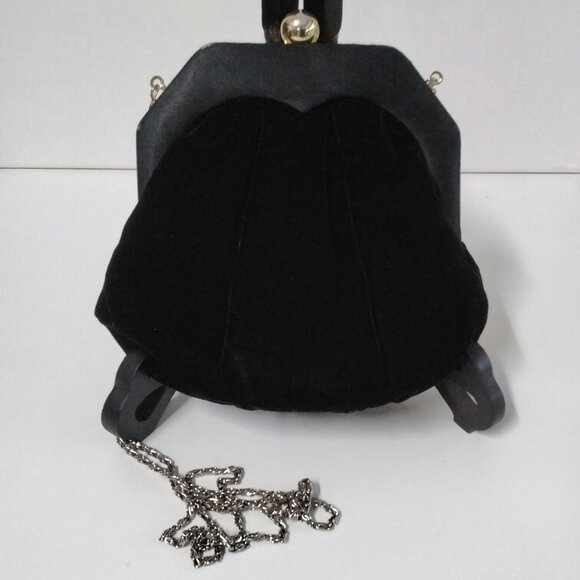 Vintage Fiona Brand Deep Burgundy Velvet Evening Bag - Picture 5 of 11